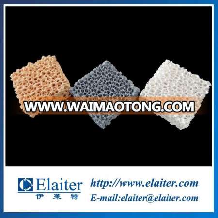 Carborundum, Alumina, Zirconia, Magnesia ceramic foam filter (Material: Al2O3/ SiC/ZrO2/MgO)