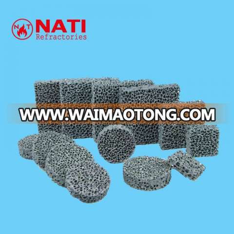 NATI silicon carbide porous ceramic foam filter 10 PPI